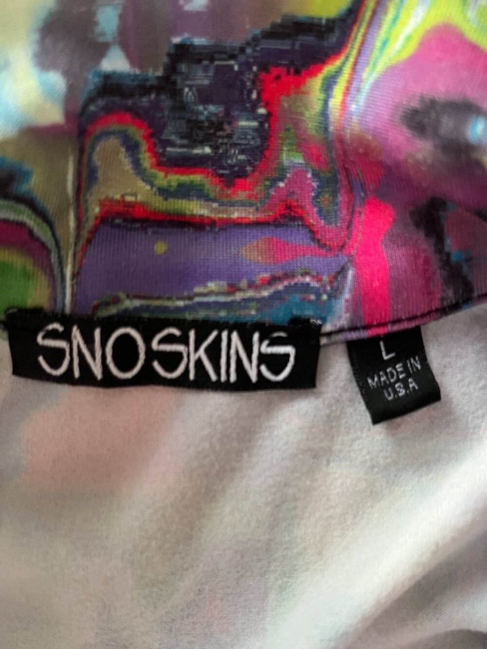 Sno Skins Sz L Microfiber Quarter Zip Top Multicolor Base Layer USA - Picture 7 of 7